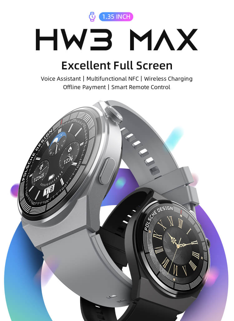 HW3 Max multifunctionele NFC draadloos opladen smartwatch leverancier-Shenzhen Shengye Technology Co., Ltd