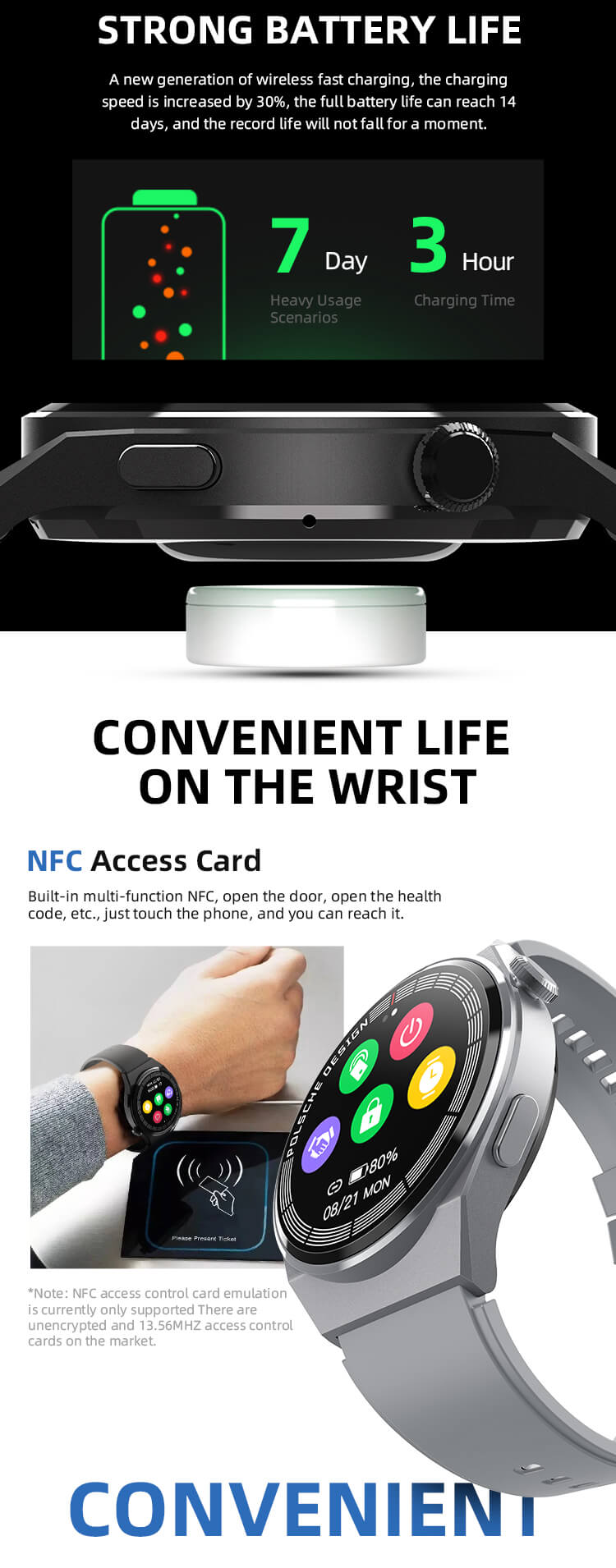 Nhà cung cấp đồng hồ thông minh sạc không dây NFC đa chức năng HW3 Max-Shengye Technology Co.,Ltd