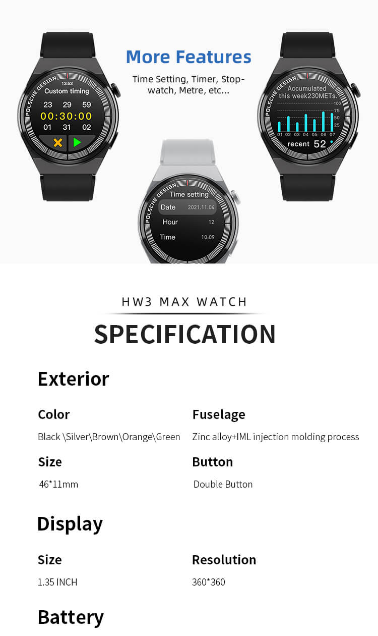 HW3 Max multifunctionele NFC draadloos opladen smartwatch leverancier-Shenzhen Shengye Technology Co., Ltd