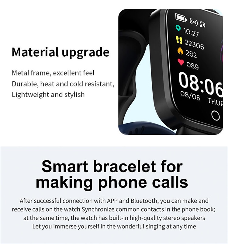 i8 Chiamata Bluetooth Monitoraggio della frequenza cardiaca Bracciale intelligente Smartwatch-Shenzhen Shengye Technology Co.,Ltd