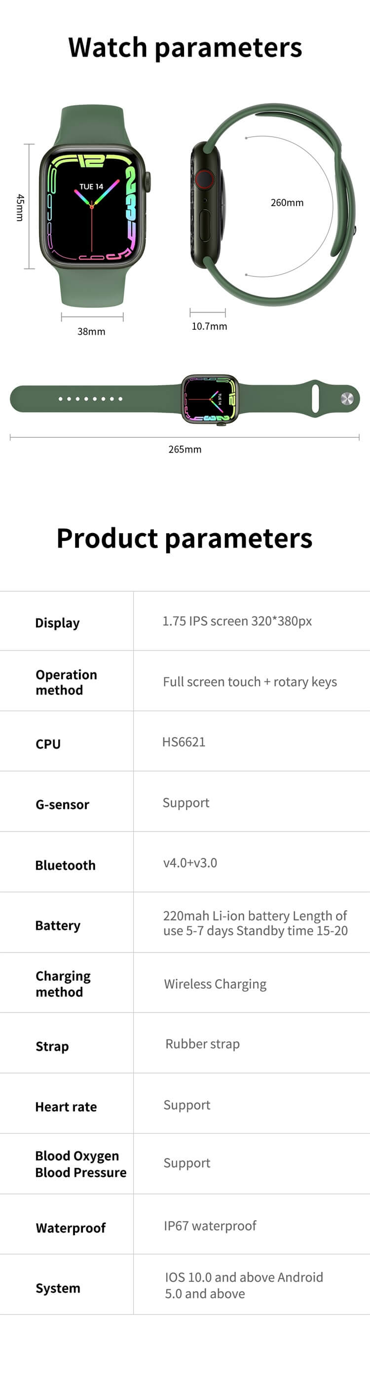 Hurtowy dystrybutor inteligentnych zegarków iWO7 Pro — Shenzhen Shengye Technology Co., Ltd