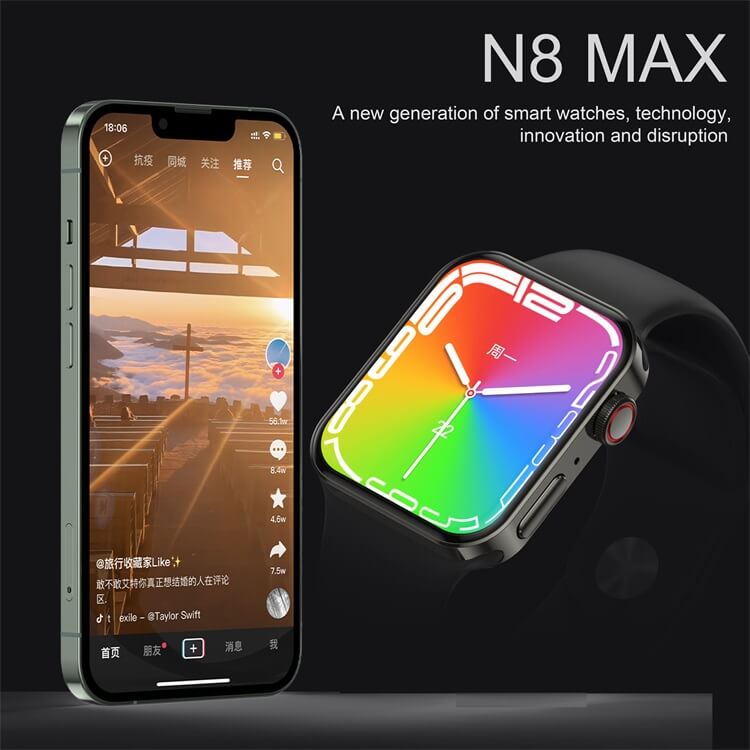 N8 Max الأجهزة القابلة للارتداء ساعة ذكية OEM ODM-Shenzhen Shengye Technology Co.,Ltd