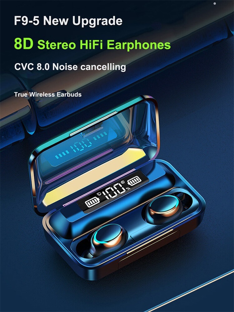 F9 Earphone 9D Hifi Stereo LED Display Waterproof In Ear Headphone BT 5.0 TWS F9-5C Wireless Earbuds-Shenzhen Shengye Technology Co.,Ltd