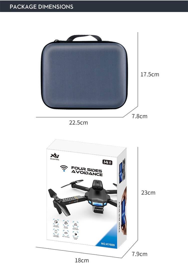 KY609 drón 12 perc hosszú repülési idő 1800 mAh akkumulátor élettartam HD kettős kamera mini olcsó VTOL RC 4K Drone-Shenzhen Shengye Technology Co., Ltd.