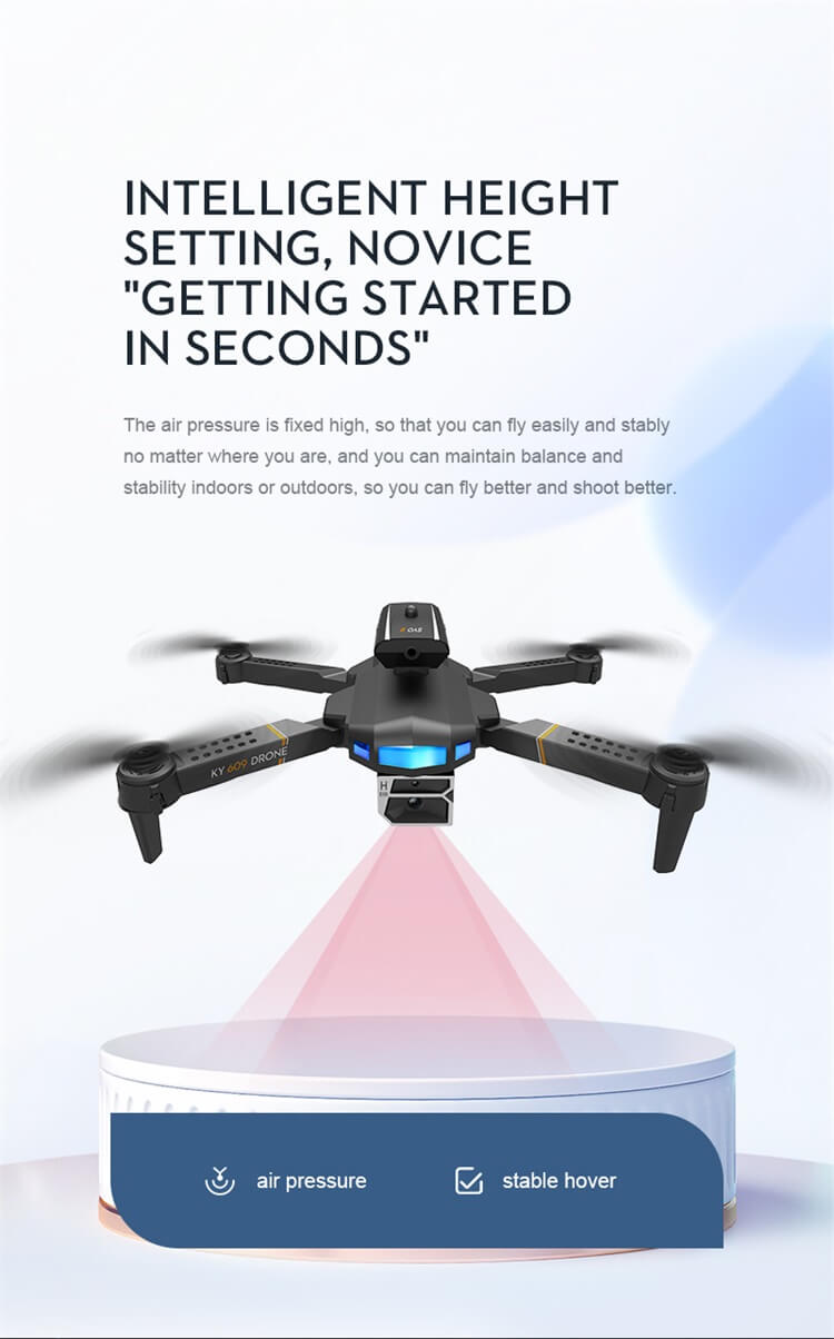 KY609 Drone 12 minutos Tiempo de duración de vuelo 1800 mAh Duración de la batería HD Cámara dual Mini Cheap VTOL RC 4K Drone-Shenzhen Shengye Technology Co.,Ltd