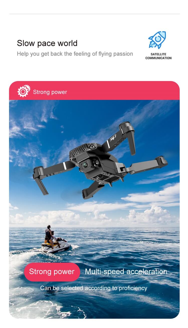 E88 Pro 13-minutowy latający akumulator Daleki zasięg 4K Podwójny aparat Przenośny mały składany dron RC-Shenzhen Shengye Technology Co.,Ltd