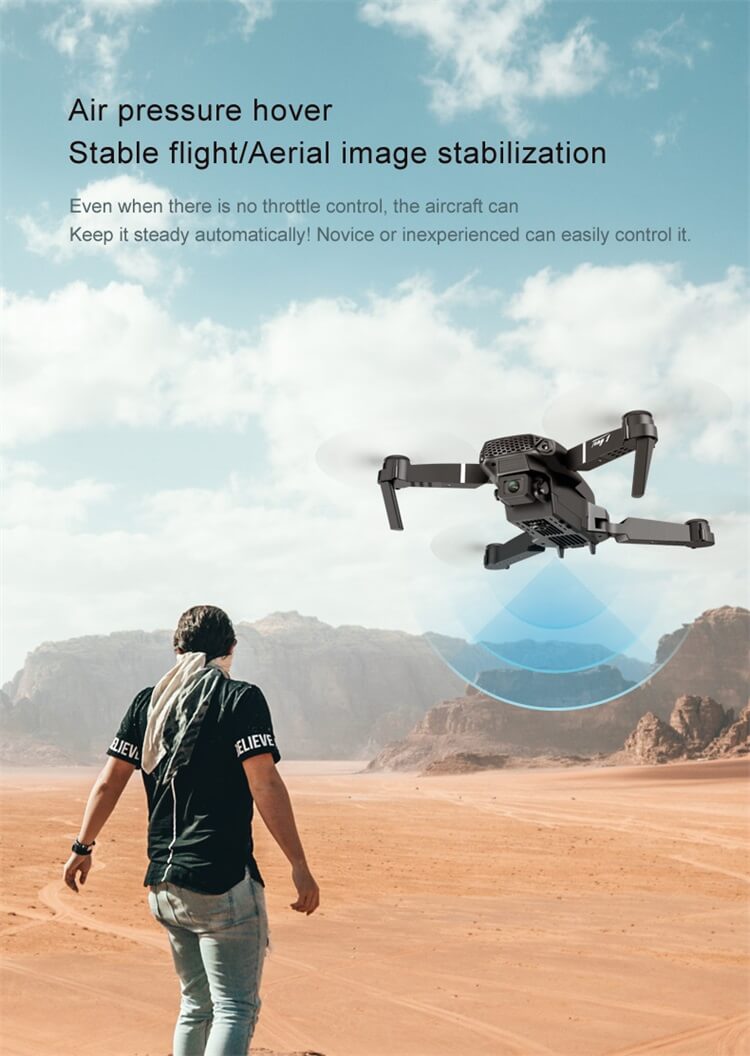 E88 Pro 13-minutowy latający akumulator Daleki zasięg 4K Podwójny aparat Przenośny mały składany dron RC-Shenzhen Shengye Technology Co.,Ltd