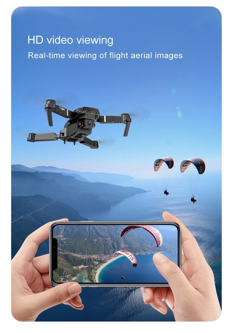 E88 Pro 13 minutos Batería voladora Largo alcance 4K Cámara dual Portátil Pequeño plegable RC Drone-Shenzhen Shengye Technology Co.,Ltd