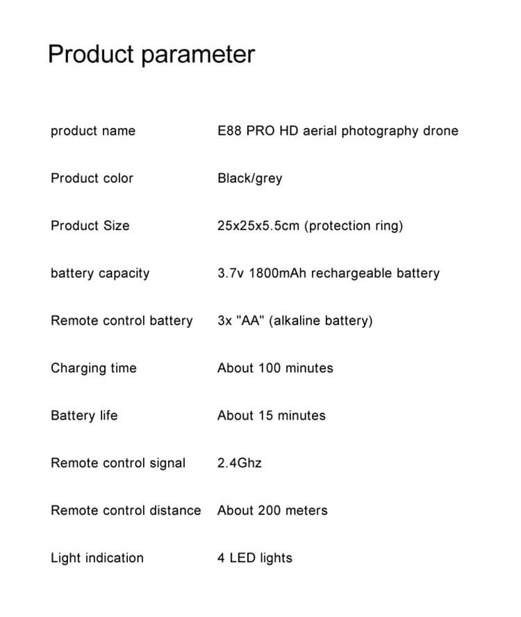 E88 Pro 13-minutowy latający akumulator Daleki zasięg 4K Podwójny aparat Przenośny mały składany dron RC-Shenzhen Shengye Technology Co.,Ltd
