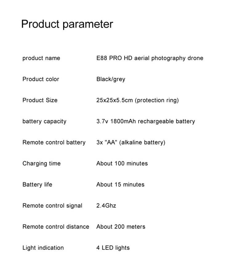 E88 Pro بطارية طائرة طويلة المدى 13 دقيقة كاميرا مزدوجة 4K محمولة صغيرة قابلة للطي RC بدون طيار-Shenzhen Shengye Technology Co.,Ltd