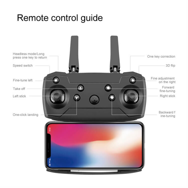 E88 Pro 13-minutowy latający akumulator Daleki zasięg 4K Podwójny aparat Przenośny mały składany dron RC-Shenzhen Shengye Technology Co.,Ltd