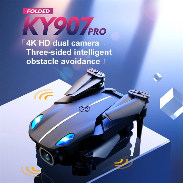 KY907 mini drónok, kisméretű, összecsukható, nagy hatótávolságú RC repülési távolságvezérlő motor Wifi HD 4K videokamera Drone-Shenzhen Shengye Technology Co., Ltd.