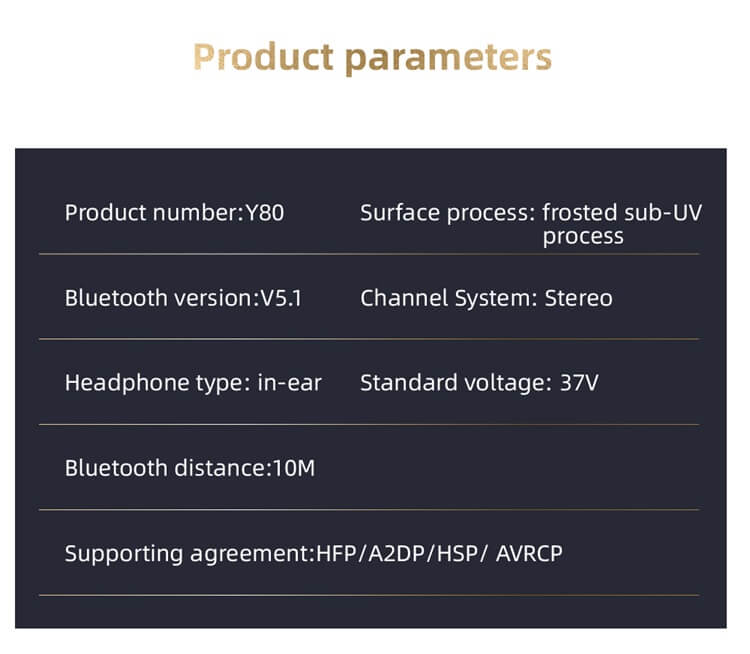 Y80 Precio barato Control táctil Juegos Auriculares impermeables-Shenzhen Shengye Technology Co.,Ltd