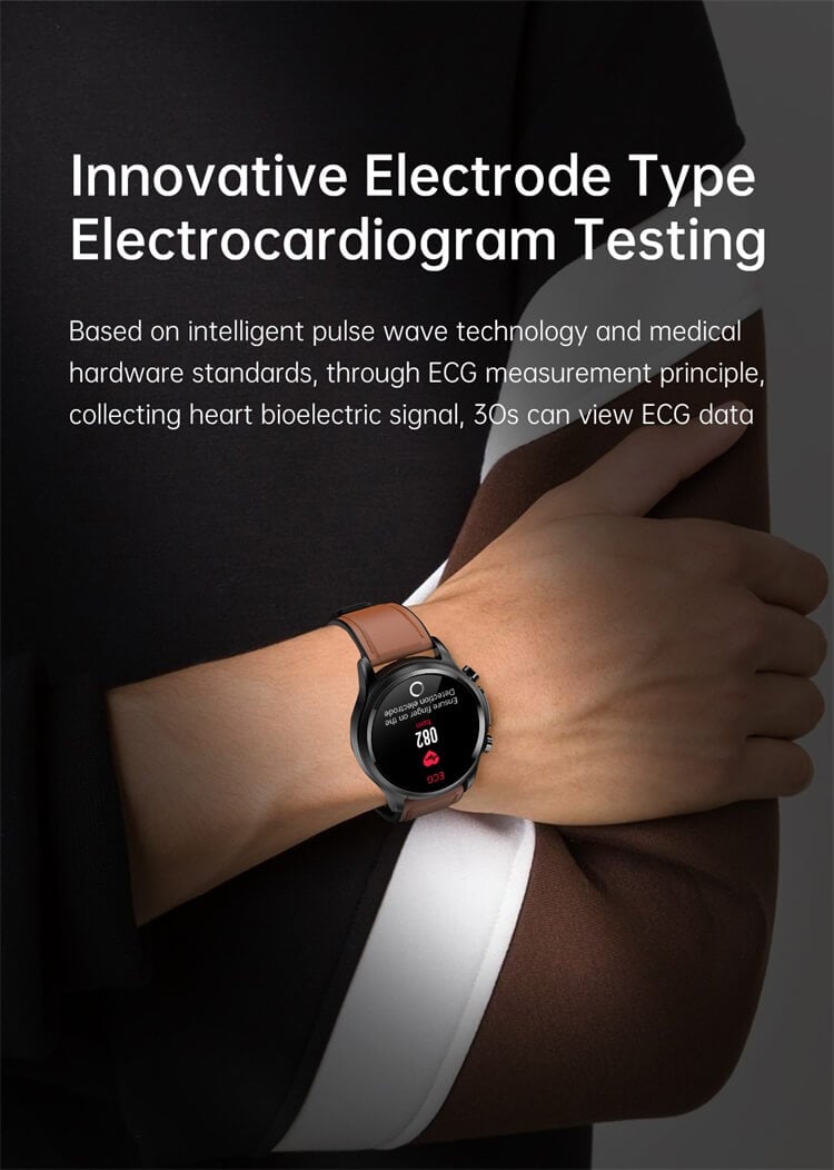 E400 Intelligent ECG Blood Glucose Health Watch 1.39 Inch HD Screen ECG Chest Patch Real Time ECG Analysis Smart Watch-Shenzhen Shengye Technology Co.,Ltd