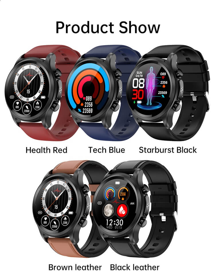 E400 Jam Tangan Kesehatan Glukosa Darah EKG Cerdas Layar HD 1,39 Inci Tambalan Dada EKG Jam Tangan Pintar Analisis EKG Waktu Nyata-Shenzhen Shengye Technology Co.,Ltd