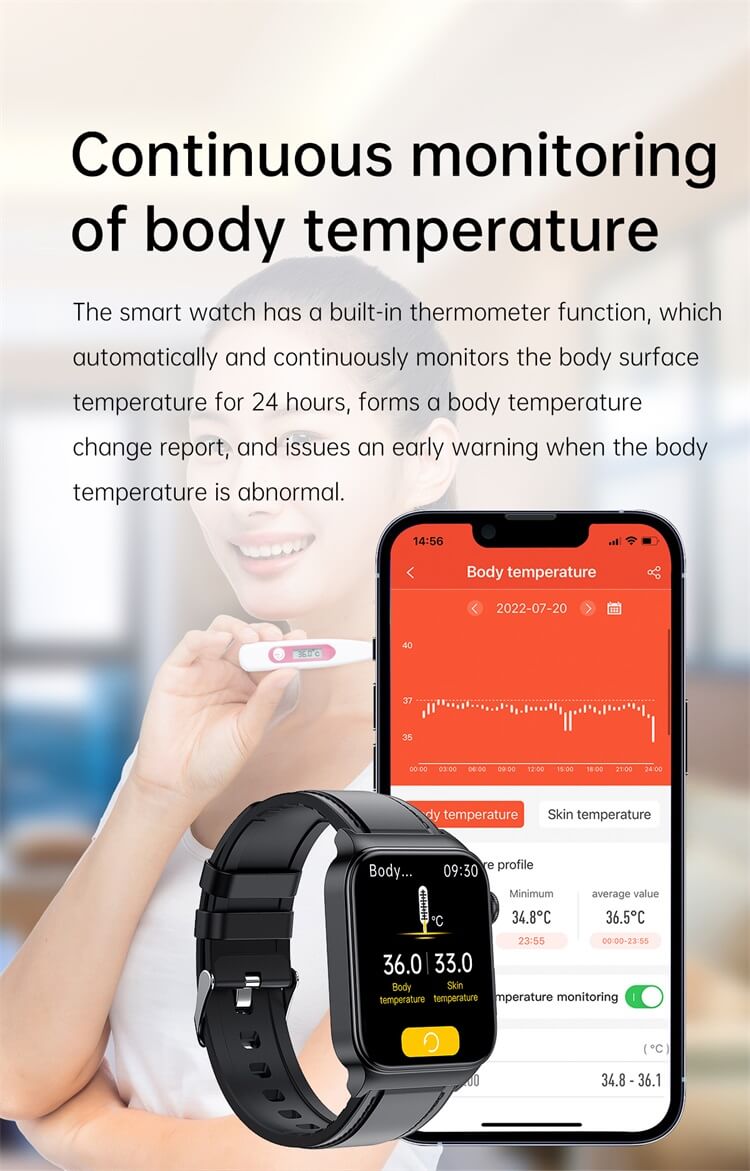 E500 Pressão Arterial Oxigênio Glicose no Sangue ECG Smartwatch Custom Logo 1.83 Tela Rastreamento de Saúde Smart Watch-Shenzhen Shengye Technology Co.,Ltd