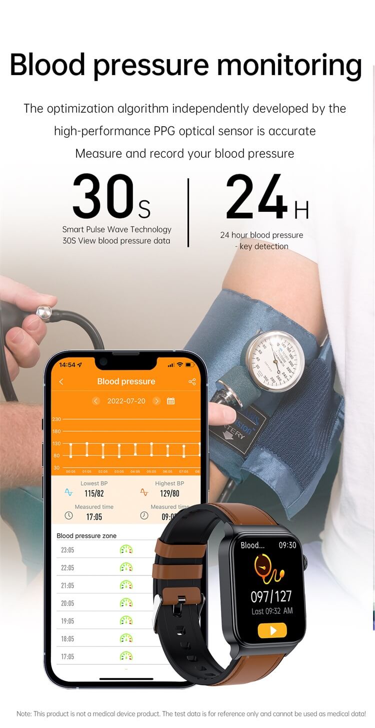 E500 Kan Basıncı Kan Oksijen Kan Şekeri EKG Smartwatch Özel Logo 1.83 Ekran Sağlık Takibi Akıllı Saat-Shenzhen Shengye Technology Co.,Ltd