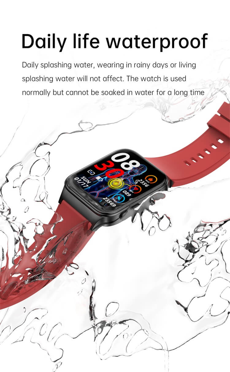 E500 Presión arterial Oxígeno en sangre Glucosa en sangre ECG Smartwatch Logotipo personalizado 1.83 Pantalla Seguimiento de salud Reloj inteligente-Shenzhen Shengye Technology Co.,Ltd