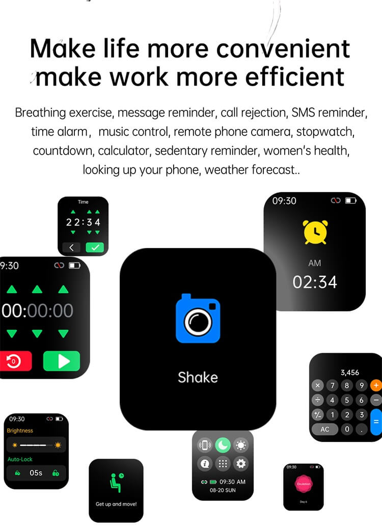 E500 Ciśnienie krwi Tlen we krwi Glukoza we krwi EKG Smartwatch Własne logo 1.83 Ekran Inteligentny zegarek do śledzenia stanu zdrowia-Shenzhen Shengye Technology Co., Ltd