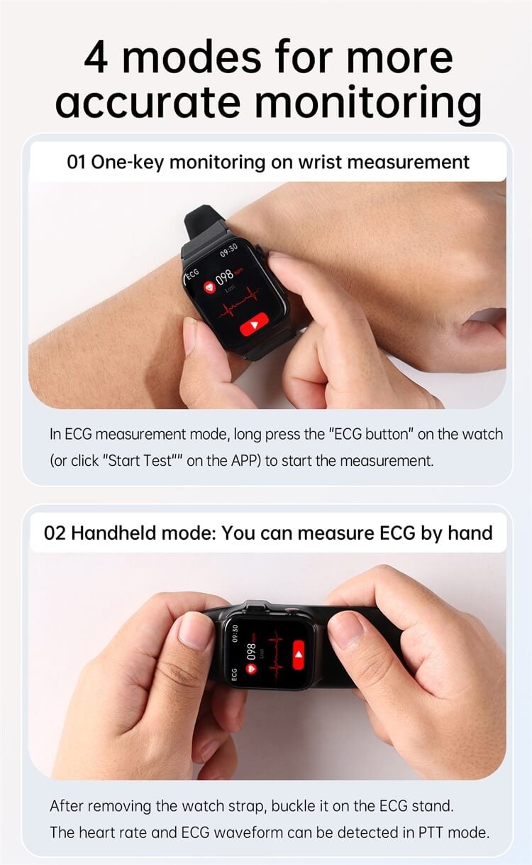 E500 Blutdruck Blutsauerstoff Blutzucker EKG Smartwatch Benutzerdefiniertes Logo 1.83 Bildschirm Gesundheitsüberwachung Smart Watch-Shenzhen Shengye Technology Co., Ltd