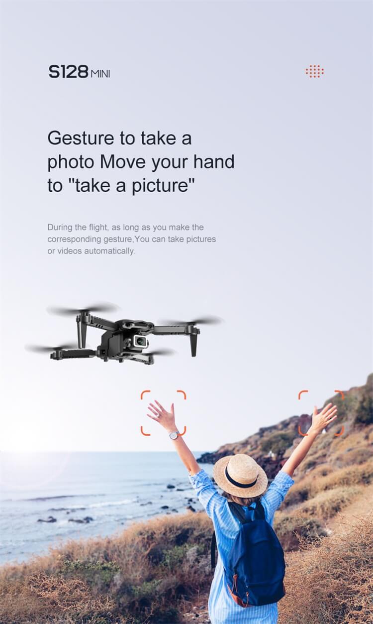 S128 Mini Drone Portatile 10 Minuti Tempo di Volo 4K Doppia Fotocamera Una Chiave Evitamento Ostacoli Decollo Atterraggio Wifi RC Drone-Shenzhen Shengye Technology Co.,Ltd