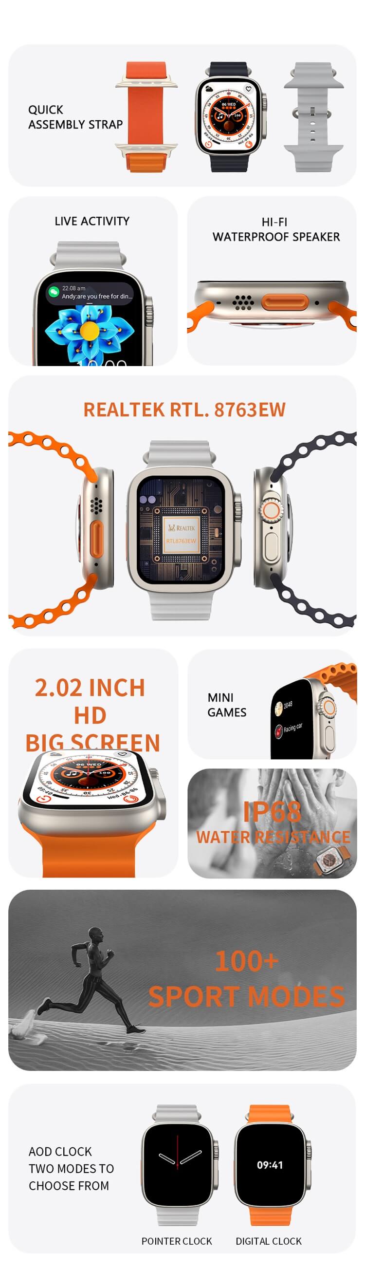 HD8 Ultra reloj inteligente Serie de relojes inteligentes 8-Shenzhen Shengye Technology Co.,Ltd