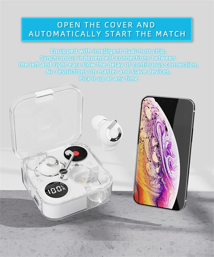 E89 Switch Game Mode Music Mode Transparent Case BT Earbuds TWS Wireless Earphone-Shenzhen Shengye Technology Co.,Ltd