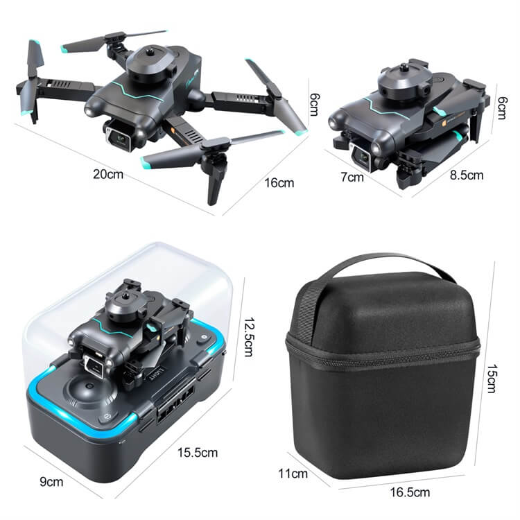 S96 Mini Drone Opvouwbare draagbare 4K dubbele camera 10 minuten vliegtijd Licht Afstandsbediening Geïntegreerde opslag Wifi RC Drone-Shenzhen Shengye Technology Co.,Ltd