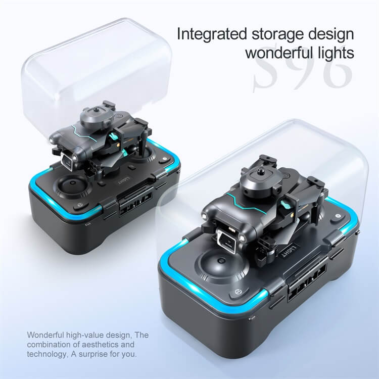 S96 Mini Drone Dobra Portátil 4K Câmera Dupla 10 Minutos Tempo de Vôo Luz Controle Remoto Armazenamento Integrado Wifi RC Drone-Shenzhen Shengye Technology Co., Ltd