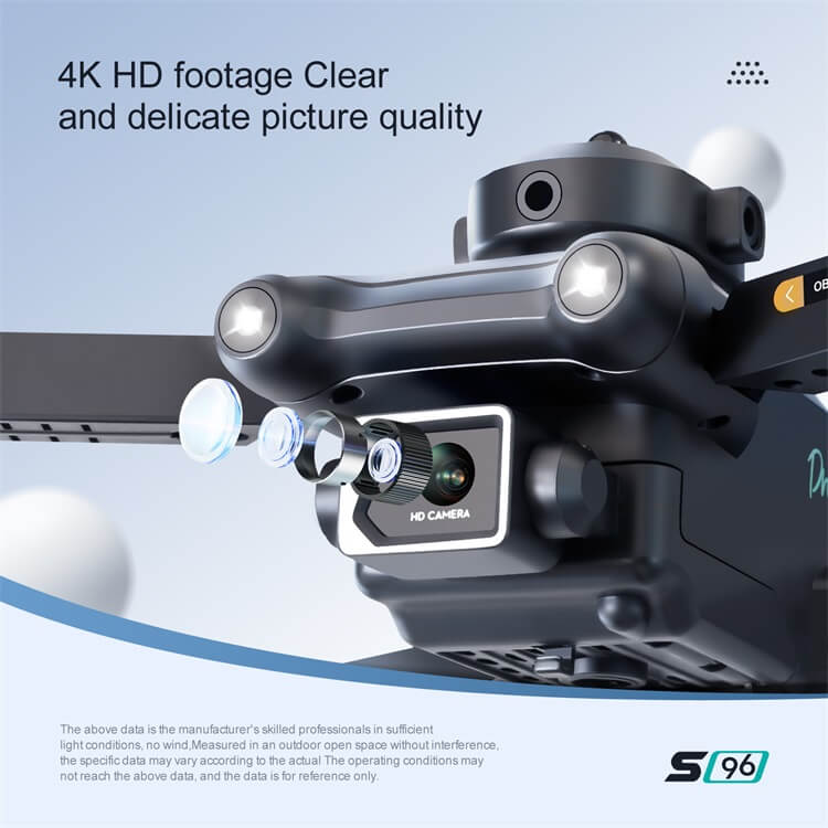 S96 Mini Drone Fold Portable 4K Dual Camera 10 Minutes Flight Time Light Remote Control Integrated Storage Wifi RC Drone-Shenzhen Shengye Technology Co.,Ltd