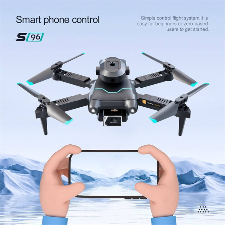 S96 Mini Drone Fold Portable 4K Dual Camera 10 Minutes Flight Time Light Remote Control Integrated Storage Wifi RC Drone-Shenzhen Shengye Technology Co.,Ltd