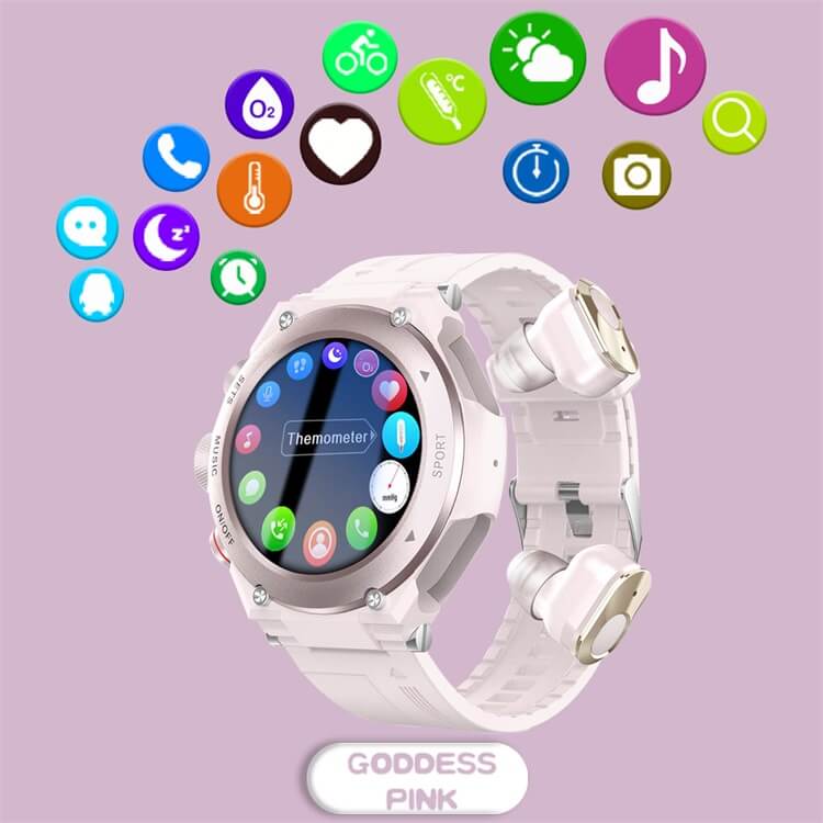 Montre intelligente T92 avec écouteurs Bluetooth casque Smartwatch avec haut-parleur Tracker musique moniteur de fréquence cardiaque montre de sport-Shenzhen Shengye Technology Co., Ltd