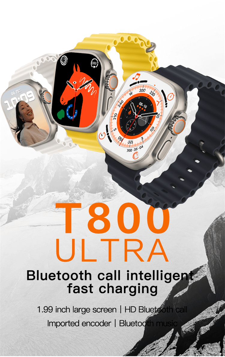 T800 Ultra Smart Watch Series 8 Μεγάλη οθόνη πλήρους οθόνης Μεγάλης διάρκειας αναμονής Γρήγορη φόρτιση-Shenzhen Shengye Technology Co.,Ltd