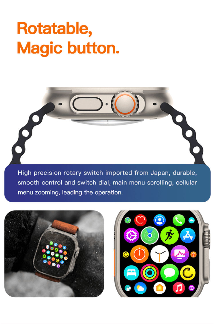 T800 Ultra Smart Watch Series 8 شاشة عرض كاملة كبيرة ووقت استعداد طويل وشحن سريع-Shenzhen Shengye Technology Co.,Ltd