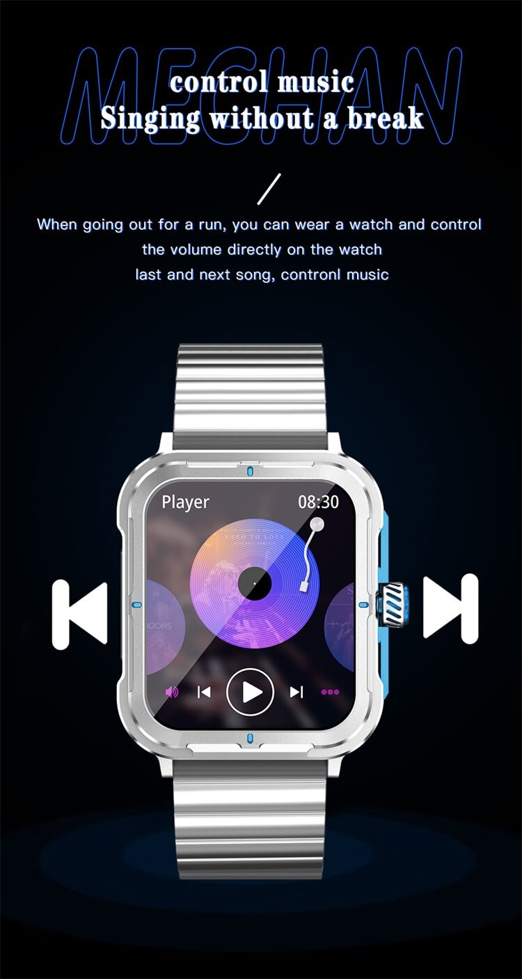 D09 Diseño sólido Fuerza potente Pantalla HD de 1,9 pulgadas Música de llamada Codificador de oxígeno en sangre real 128M Gran memoria Reloj inteligente NFC-Shenzhen Shengye Technology Co.,Ltd