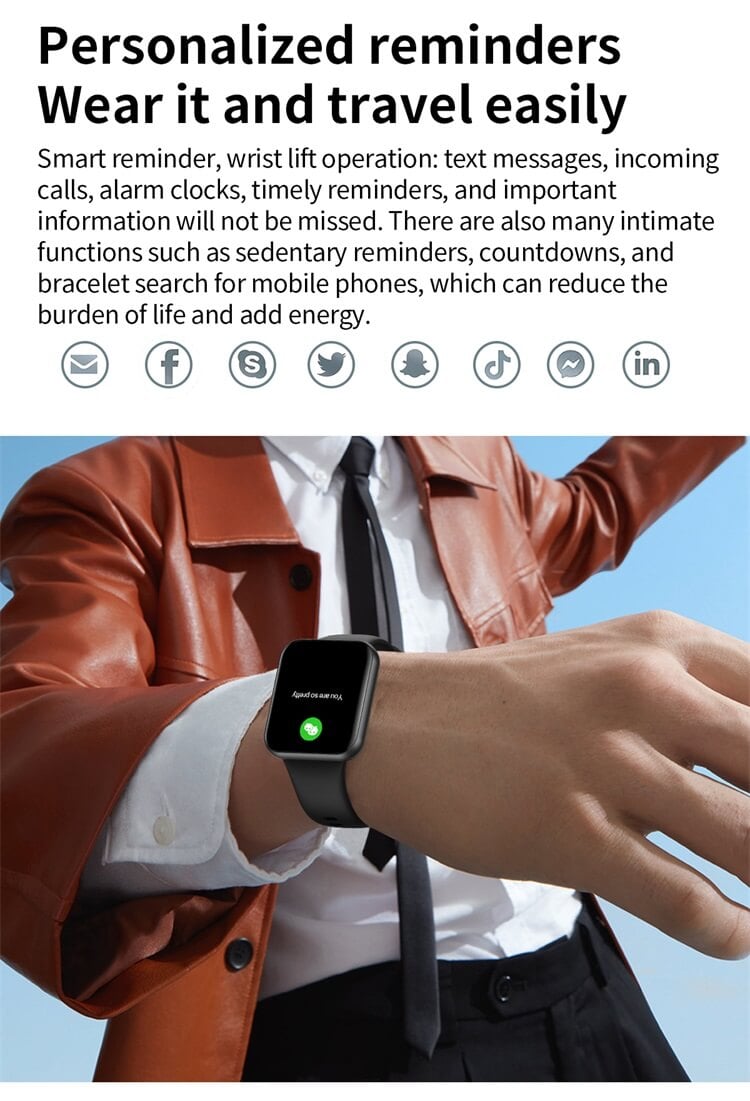 L32 Thin Light Body 1.83 Inch Screen Blood Oxygen Blood Pressure IP68 Waterproof 100 Various Dials Smart Watch-Shenzhen Shengye Technology Co.,Ltd