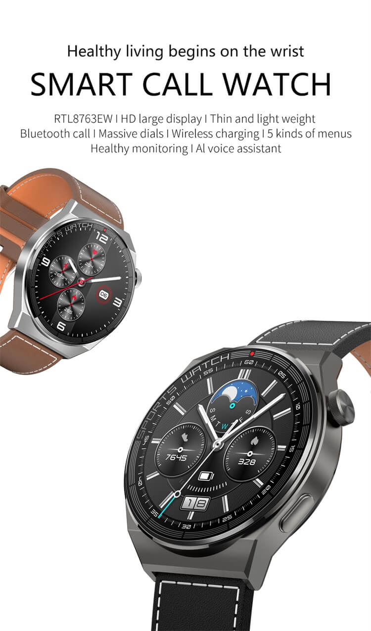 KT62 mince et léger appel BT chargement sans fil 5 menus assistant vocal AI une vie saine commence au poignet montre intelligente-Shenzhen Shengye Technology Co., Ltd