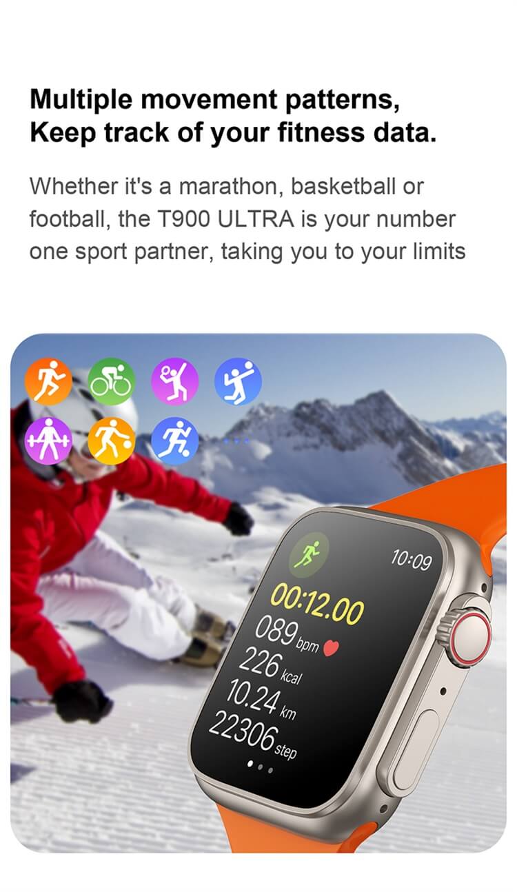 T900 Ultra S Smart Watch Qualità del suono ad alta fedeltà Effetto impermeabile Orologio sportivo all'aria aperta-Shenzhen Shengye Technology Co., Ltd