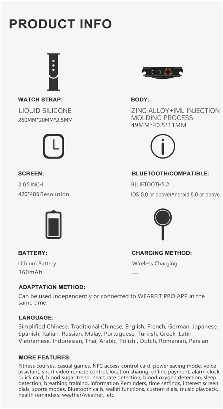 Orologio intelligente GS Ultra 8-Shenzhen Shengye Technology Co.,Ltd