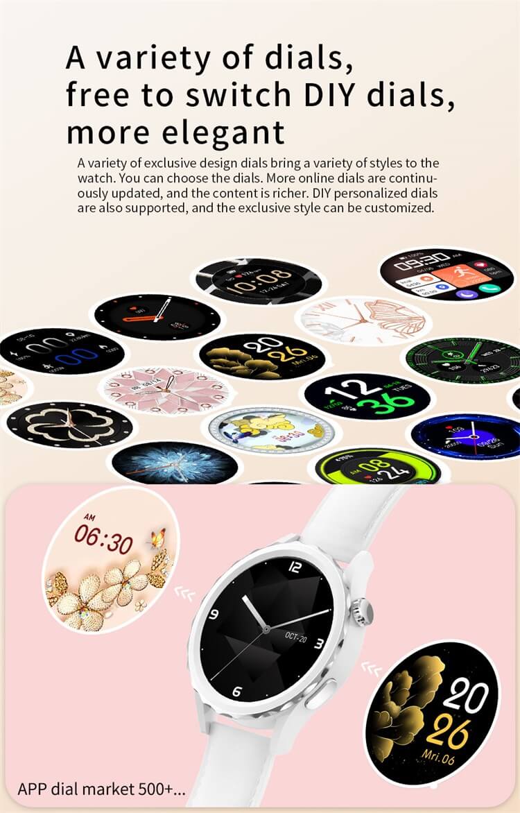 LC304 Women IP68 Waterproof AI Voice Assistant Android Phone Round Screen Smart Watch-Shenzhen Shengye Technology Co.,Ltd