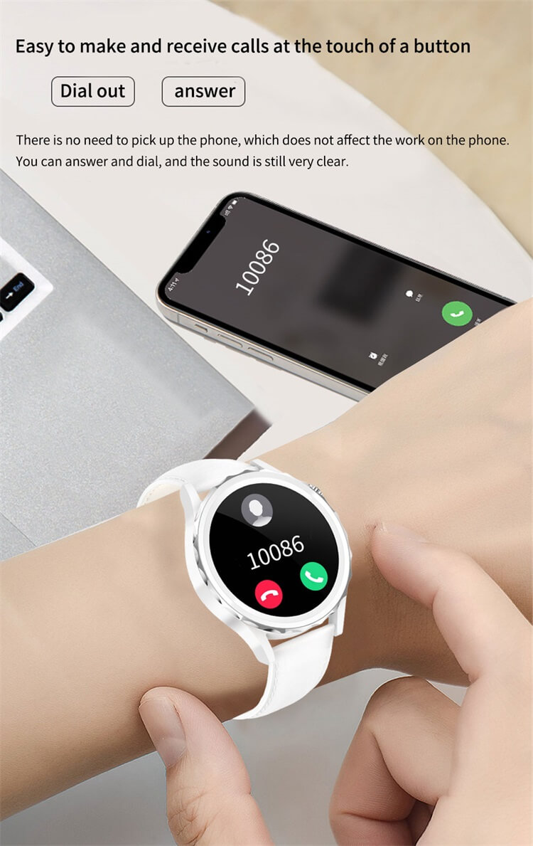 LC304 Dames IP68 Waterdicht AI Voice Assistant Android-telefoon Rond scherm Smart Watch-Shenzhen Shengye Technology Co.,Ltd