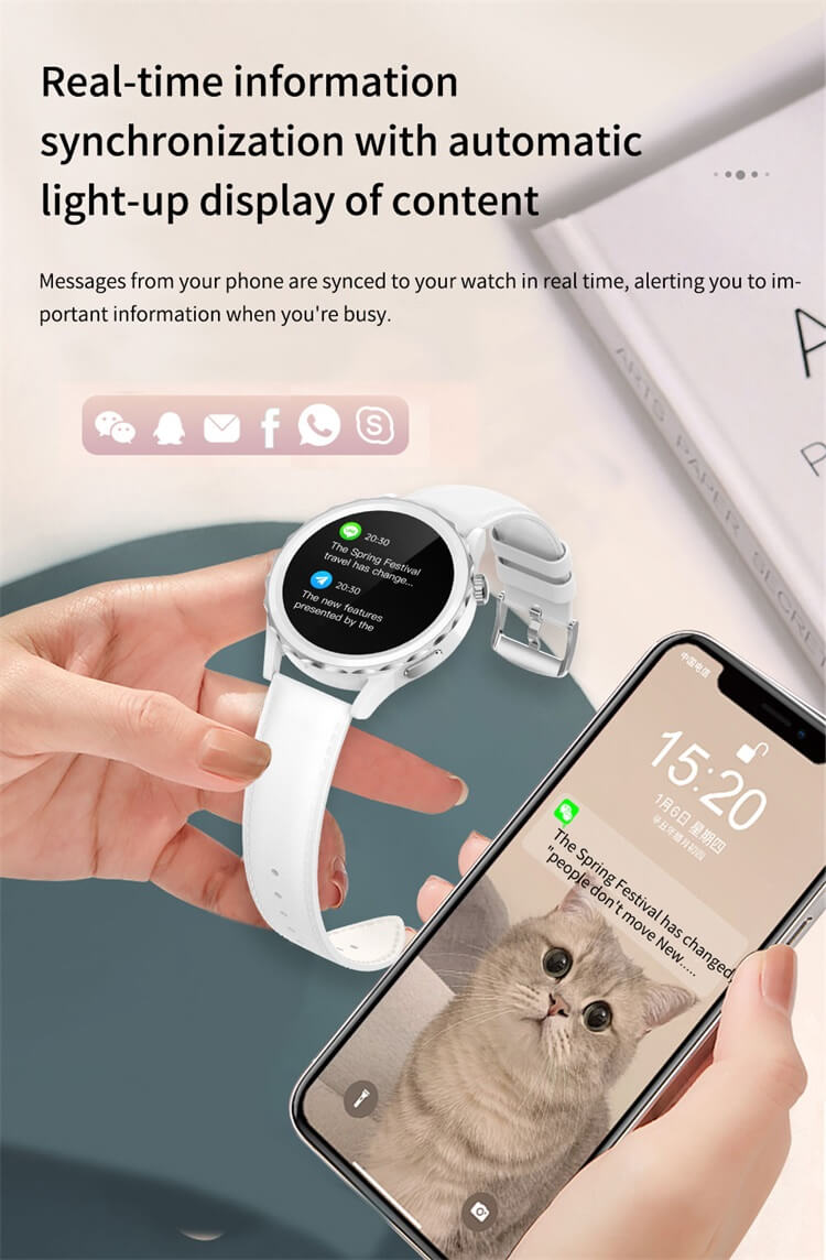 LC304 Dames IP68 Waterdicht AI Voice Assistant Android-telefoon Rond scherm Smart Watch-Shenzhen Shengye Technology Co.,Ltd