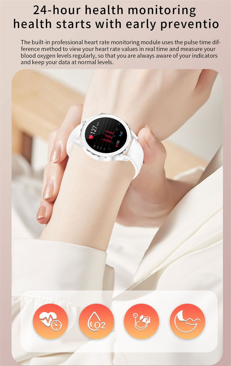 LC304 Frauen IP68 Wasserdichte AI Sprachassistent Android Telefon Runde Bildschirm Smart Watch-Shenzhen Shengye Technology Co.,Ltd