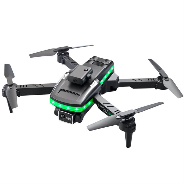 S162 LED Cool Night Flight 10 Minutes Battery Life 4K HD Dual Camera Lens Switching Broader Vision Light Remote Control Drone Shenzhen Shengye Technology Co. Ltd