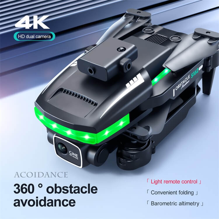 S162 LED Cool Night Flight 10 minuti di durata della batteria 4K HD Dual Camera Lens Commutazione Visione più ampia Luce Telecomando Drone-Shenzhen Shengye Technology Co.,Ltd