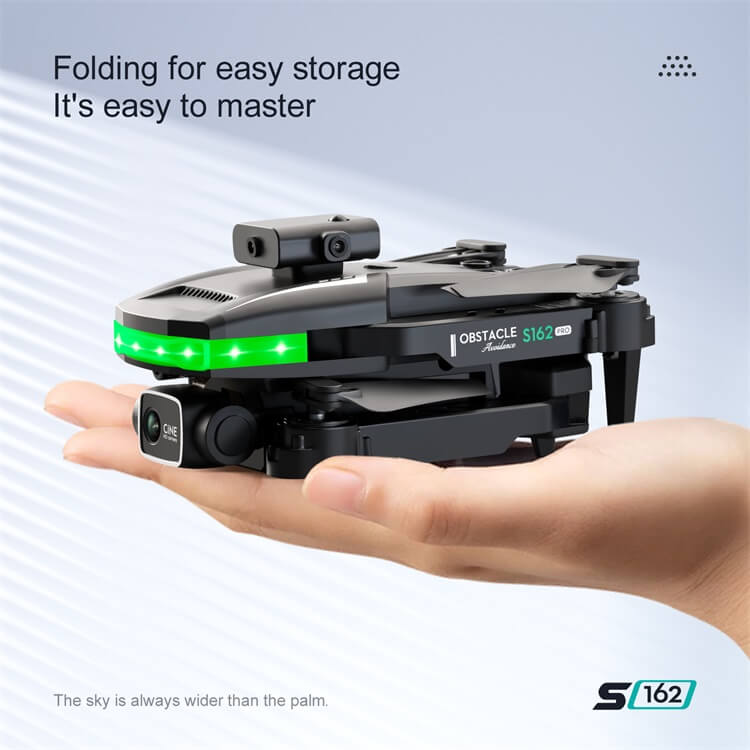 S162 LED Cool Night Flight 10 minuti di durata della batteria 4K HD Dual Camera Lens Commutazione Visione più ampia Luce Telecomando Drone-Shenzhen Shengye Technology Co.,Ltd