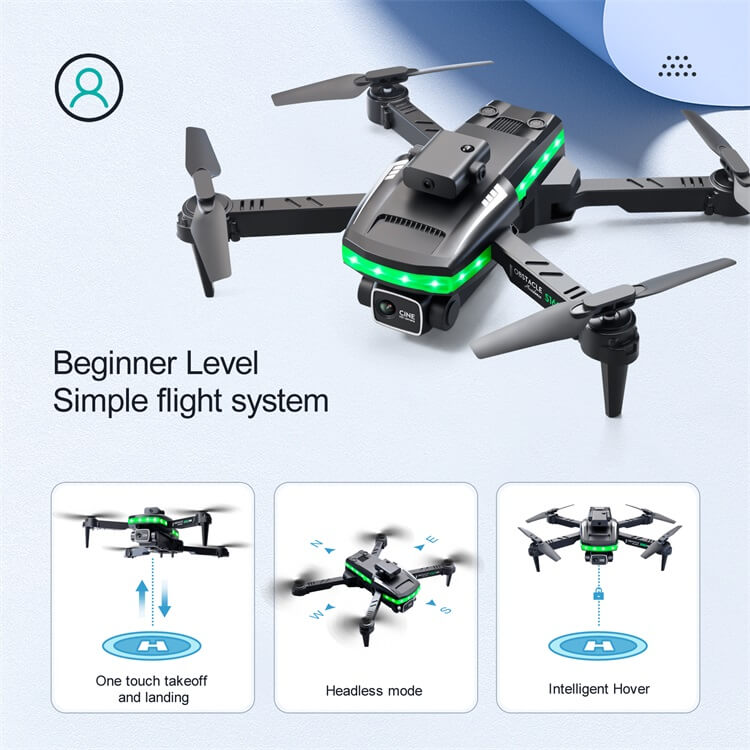 S162 LED Cool Night Flight 10 minuti di durata della batteria 4K HD Dual Camera Lens Commutazione Visione più ampia Luce Telecomando Drone-Shenzhen Shengye Technology Co.,Ltd