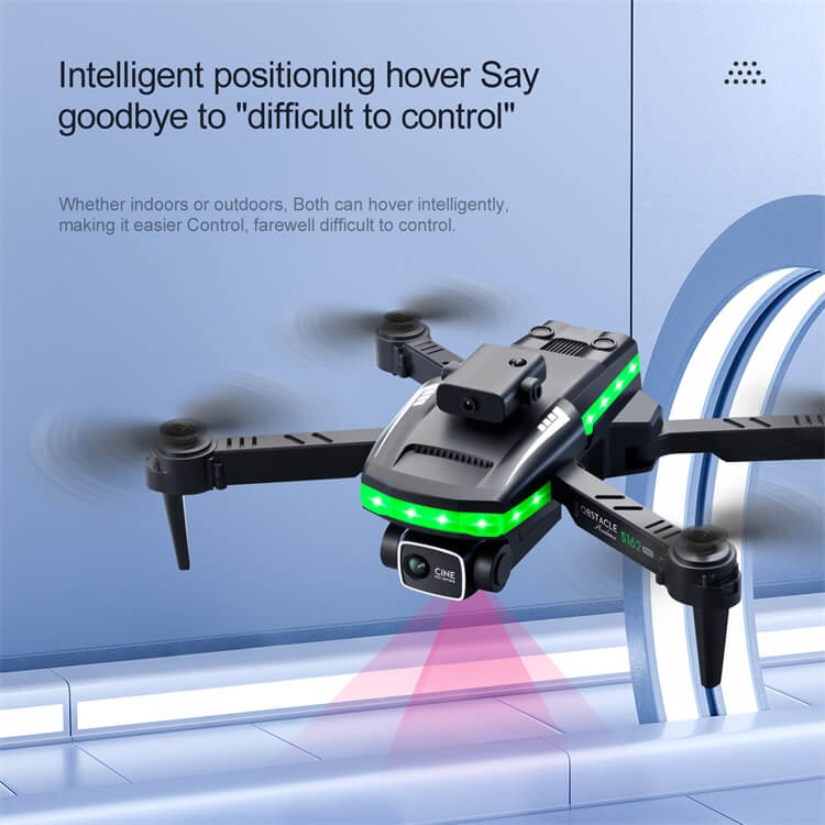 S162 LED Cool Night Flight 10 minuti di durata della batteria 4K HD Dual Camera Lens Commutazione Visione più ampia Luce Telecomando Drone-Shenzhen Shengye Technology Co.,Ltd