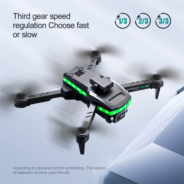 S162 LED Cool Night Flight 10 Minutes Battery Life 4K HD Dual Camera Lens Switching Broader Vision Light Remote Control Drone-Shenzhen Shengye Technology Co.,Ltd
