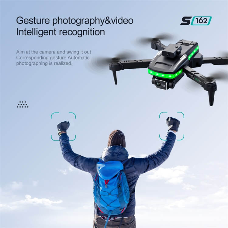 S162 LED Cool Night Flight 10 minuti di durata della batteria 4K HD Dual Camera Lens Commutazione Visione più ampia Luce Telecomando Drone-Shenzhen Shengye Technology Co.,Ltd